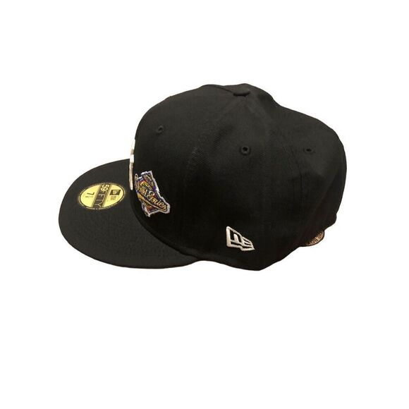 New Era New York Yankees World Series Patch 59FIFTY Fitted Hat Cap Size 7 3/4 - Picture 3 of 5